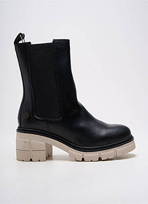 Botine/ghete material neted toc de 4 la 6 cm negru APPLE OF EDEN femeie