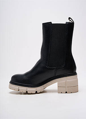 Botine/ghete material neted toc de 4 la 6 cm negru APPLE OF EDEN femeie