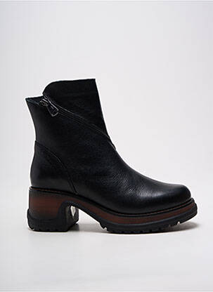 Botine/ghete material neted toc de 4 la 6 cm negru PAULA URBAN femeie