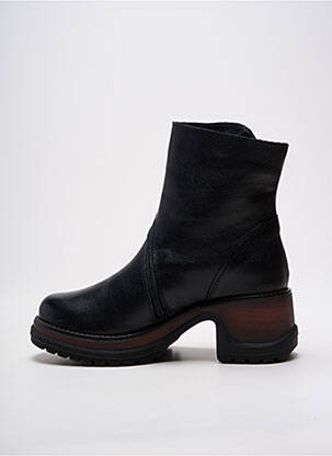 Botine/ghete material neted toc de 4 la 6 cm negru PAULA URBAN femeie