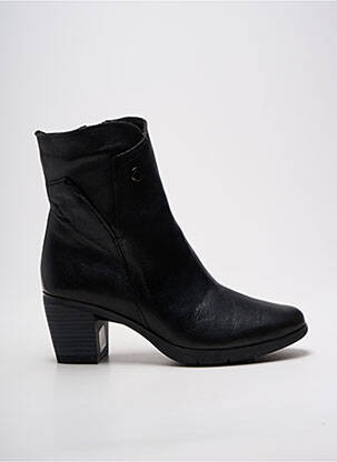 Botine/ghete material neted toc de 4 la 6 cm negru PAULA URBAN femeie