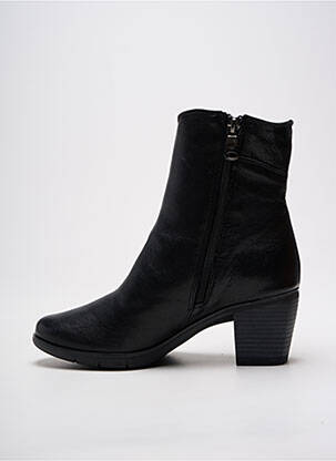 Botine/ghete material neted toc de 4 la 6 cm negru PAULA URBAN femeie