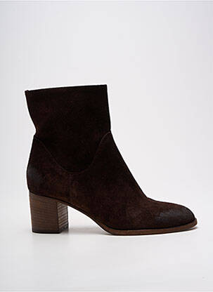Botine/ghete nubuc toc de 4 la 6 cm maro PAOYAMA femeie