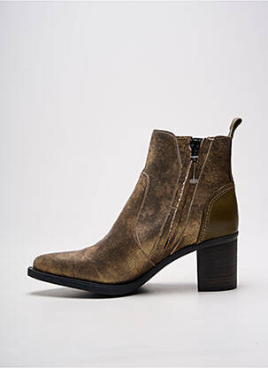 Botine/ghete material neted toc de 4 la 6 cm auriu CASTA femeie