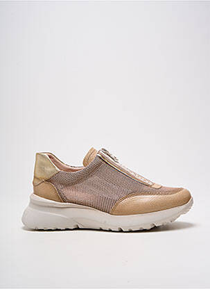 Adidași material neted toc de 4 la 6 cm bej HISPANITAS femeie