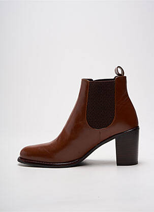 Botine/ghete material neted toc de 4 la 6 cm maro ADIGE femeie