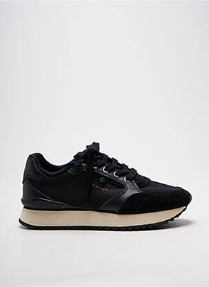 Adidași țesătură satinată toc plat până la 3 cm negru GANT femeie