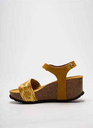 Sandale/pantofi decupați toc platformă toc de 4 la 6 cm galben SANTAFE femeie