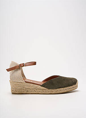 Espadrile nubuc toc de 4 la 6 cm verde LA MAISON DE L'ESPADRILLE femeie