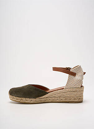 Espadrile nubuc toc de 4 la 6 cm verde LA MAISON DE L'ESPADRILLE femeie