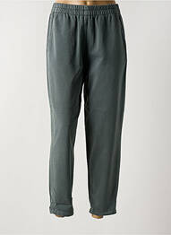 Pantalon drept talie elastică mărime normală verde ISCHIKO femeie