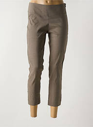 Pantalon 7/8 talie cu cleme mărime normală maro SARAH PACINI femme