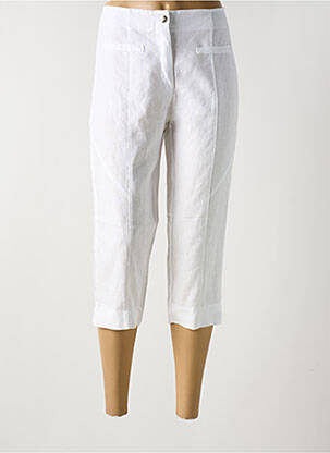 Pantalon trei sferturi alb MALOKA femeie