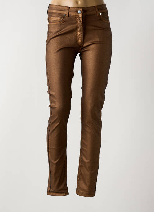 Pantalon slim maro LAUREN VIDAL femeie