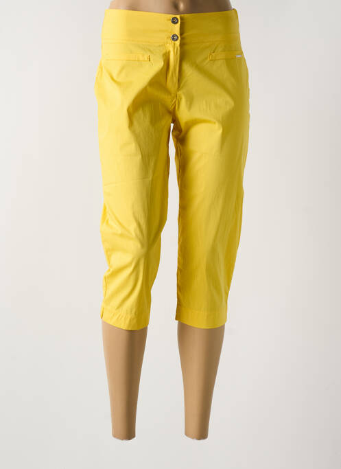 Pantalon trei sferturi galben MALOKA femeie