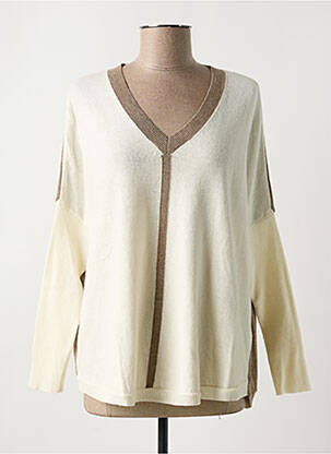 Pulover bej LAUREN VIDAL femeie