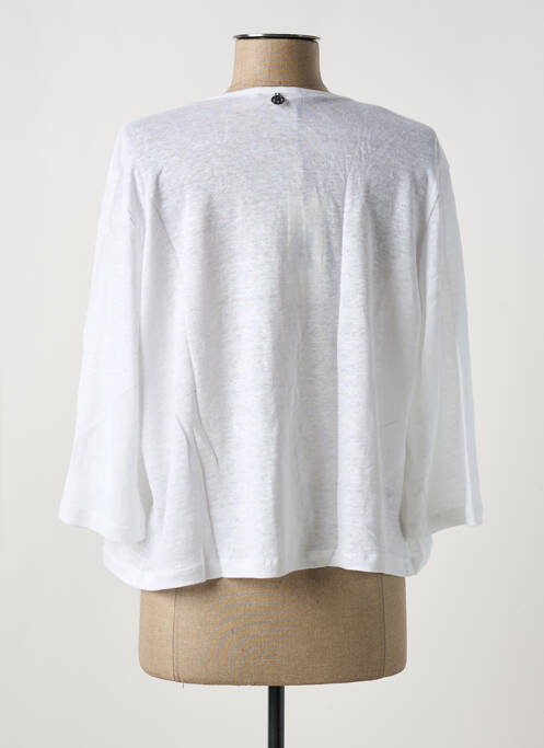 Vestă cu mâneci lungi alb MALOKA femeie