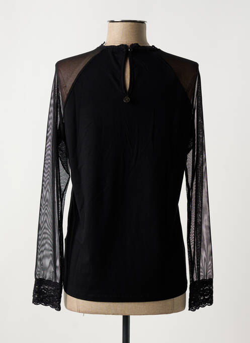 Top elasticitate mâneci lungi negru MALOKA femme