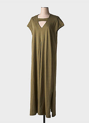 Rochie lungă mâneci scurte mâneci scurte verde LOTUS EATERS femeie