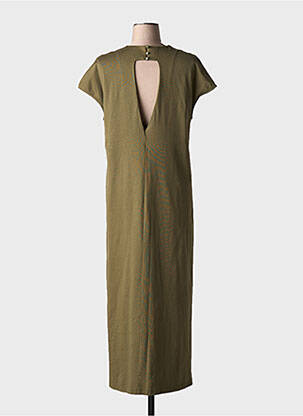 Rochie lungă mâneci scurte mâneci scurte verde LOTUS EATERS femeie