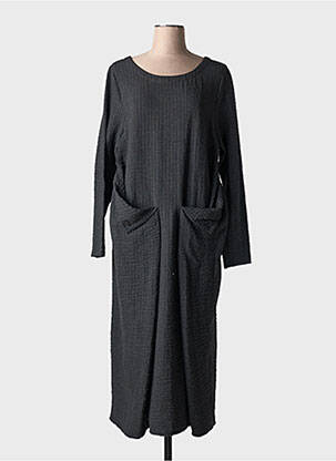 Rochie lungă mâneci lungi mâneci lungi gri K-DESIGN femeie