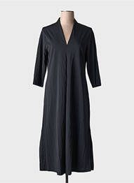 Rochie midi mâneci 3/4 mâneci 3/4 negru MALOKA femme