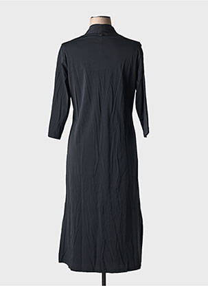 Rochie midi mâneci 3/4 mâneci 3/4 negru MALOKA femeie