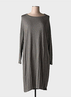Rochie midi mâneci lungi mâneci lungi gri OSKA femeie