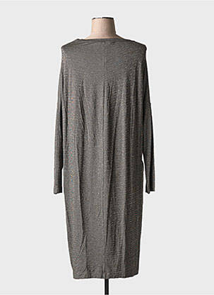 Rochie midi mâneci lungi mâneci lungi gri OSKA femeie