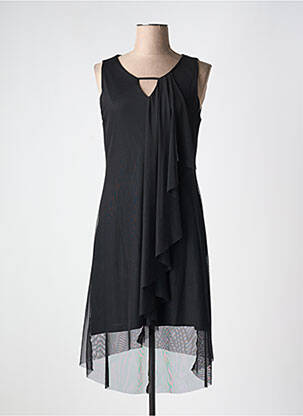 Rochie midi fără mâneci fără mâneci negru MALOKA femeie
