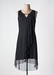 Rochie midi fără mâneci fără mâneci negru MALOKA femeie