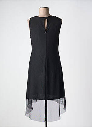 Rochie midi fără mâneci fără mâneci negru MALOKA femeie