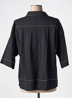 Cămașă croială dreaptă mâneci 3/4 negru K-DESIGN femeie