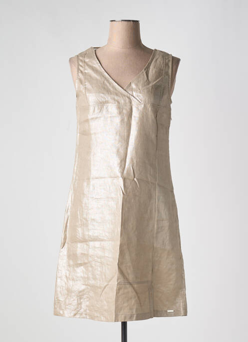 Rochie scurtă bej MALOKA femeie