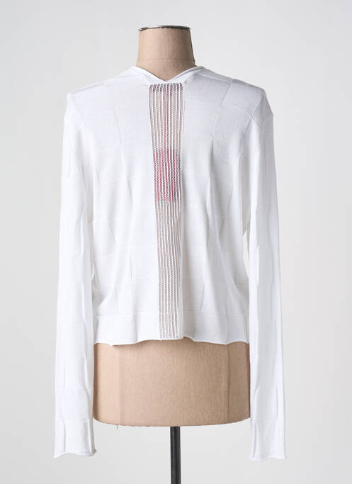 Vestă cu mâneci lungi alb VETONO femeie