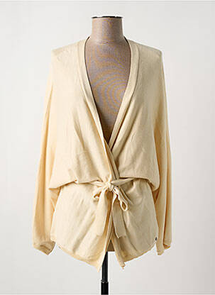 Vestă cu mâneci lungi bej SURKANA femeie