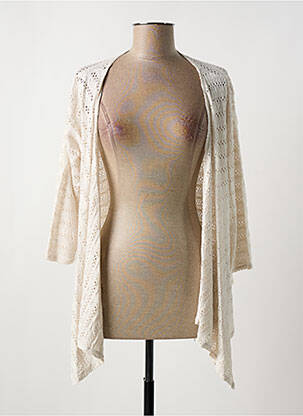 Vestă cu mâneci lungi bej G!OZE femeie