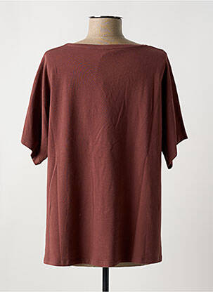 Tricou croială dreaptă mâneci scurte maro MES SOEURS ET MOI femeie