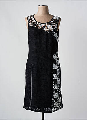 Rochie midi fără mâneci fără mâneci negru LESLIE femeie