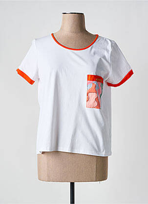 Tricou elasticitate mâneci scurte portocalie POUPÉE CHIC BY MERCEDES DE MIGUEL femeie