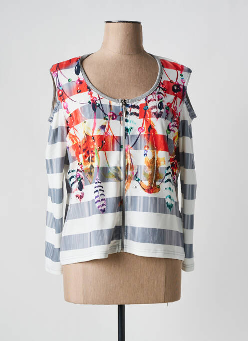 Vestă cu mâneci lungi gri BLEU D'AZUR femeie