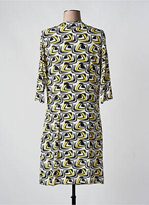 Rochie scurtă mâneci 3/4 mâneci 3/4 galben ELEONORA AMADEI femeie