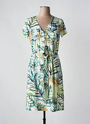 Rochie midi mâneci scurte mâneci scurte verde K-DESIGN femeie