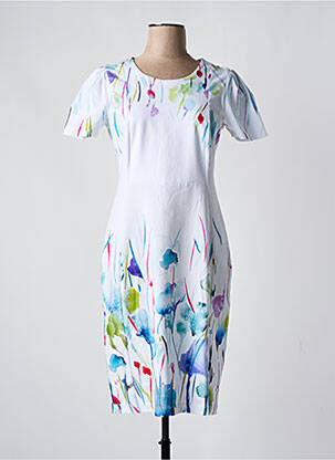 Rochie midi alb DOLCEZZA femeie