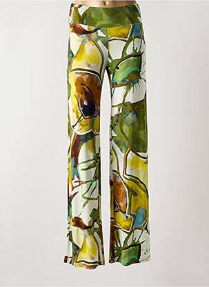 Pantalon larg verde ELEONORA AMADEI femeie