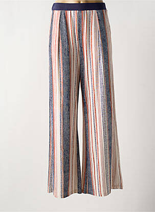 Pantalon evazat talie elastică bej K-DESIGN femeie