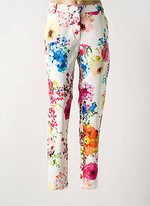 Pantalon slim buzunare alb BLEU D'AZUR femeie