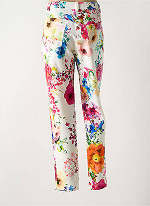 Pantalon slim buzunare alb BLEU D'AZUR femeie