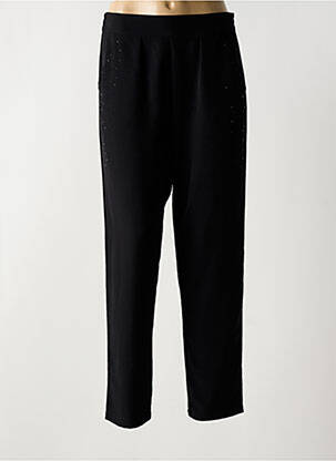Pantalon drept talie elastică negru DOLCEZZA femeie