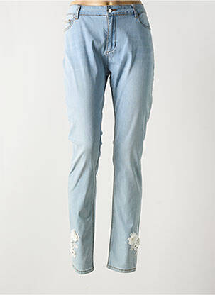 Blugi cu croială slim albastru LESLIE femeie